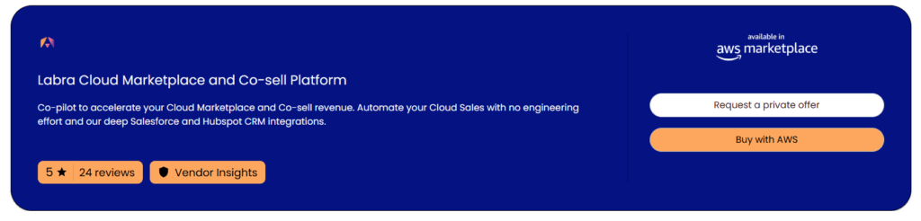 Labra's Buy with AWS widget