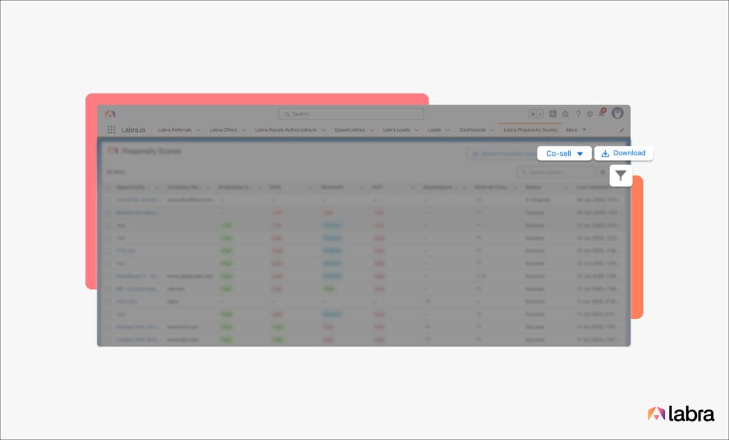 Labra Propensity-to-Buy table in our Salesforce App