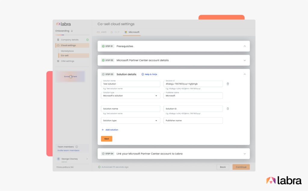 Set up Microsoft Co-sell Integration using Labra in 4 simple steps.