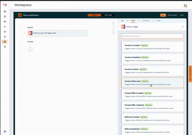Recipe Building Workflow