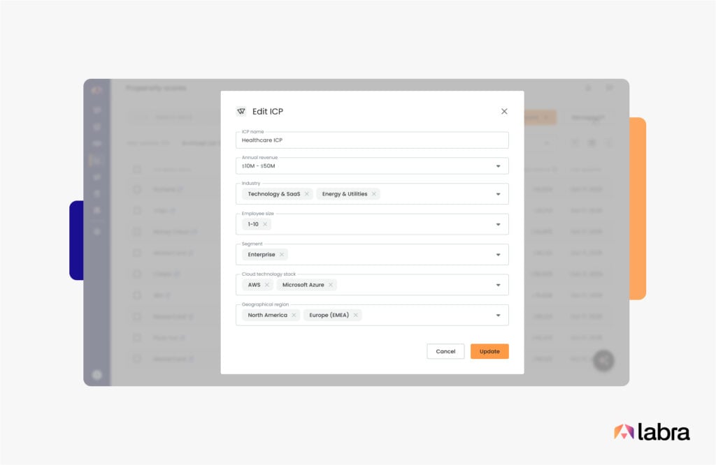Set up your ICP specifications