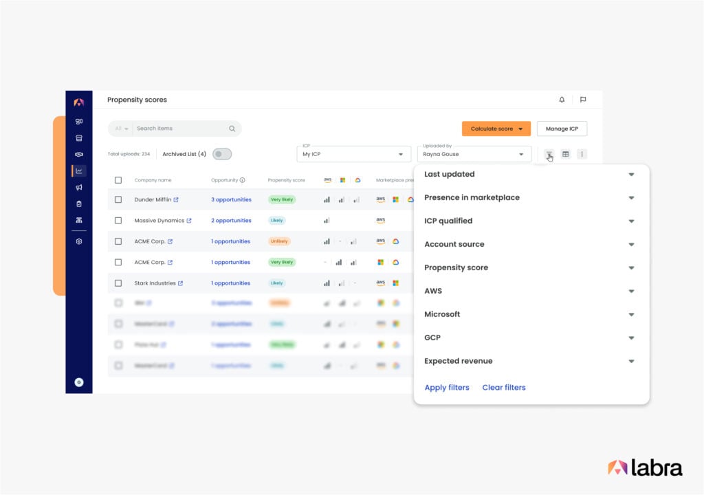 Advance filters for you to choose from