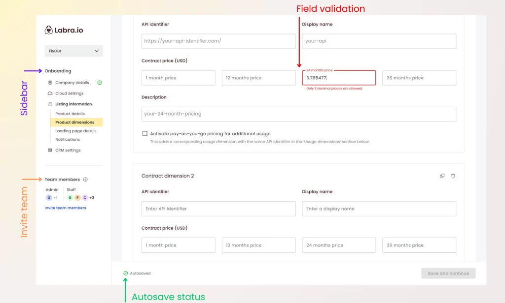 New UI features as part of the Onboarding journey revamp